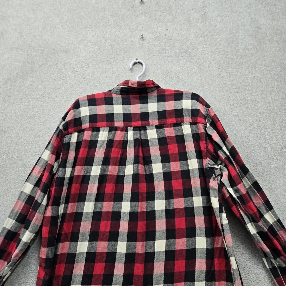 The Foundry Supply Co Men Button Up Shirt XLT Red Plaid Flannel